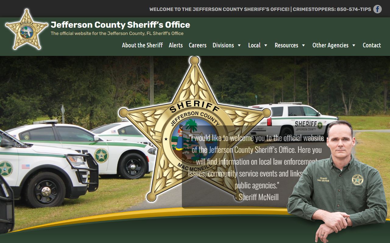 Jefferson County Sheriff's Office website for booking reports