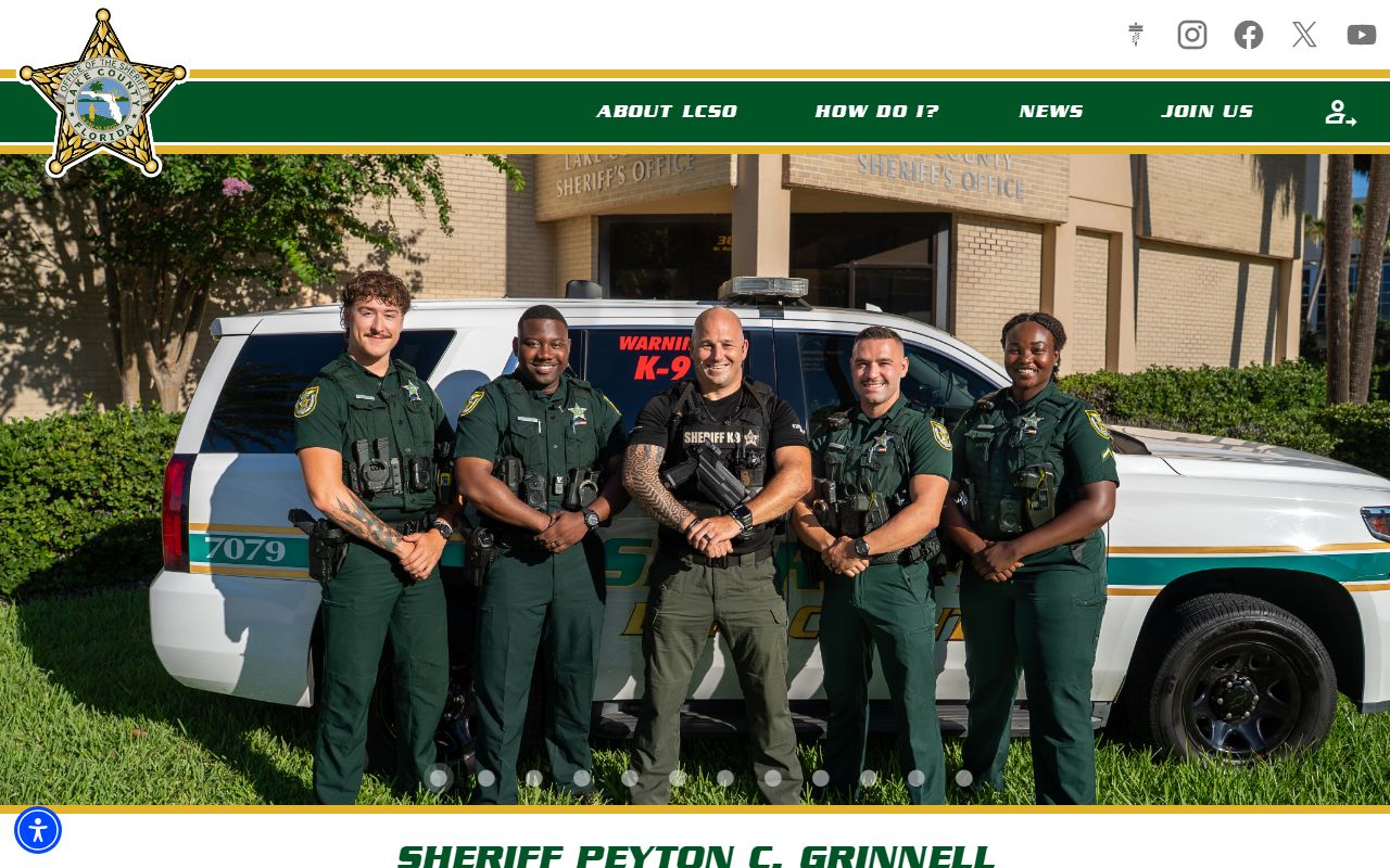 Lake County Sheriff's Office website for booking reports